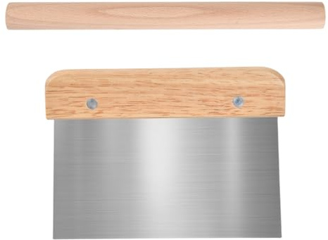 Rodillo de Madera, con Espatula Cocina, Rodillo de cocina, Accesorio para Hornear Pizza, Pasta, Galletas, Pastelería, Pan, Fondant, 2 Unidad