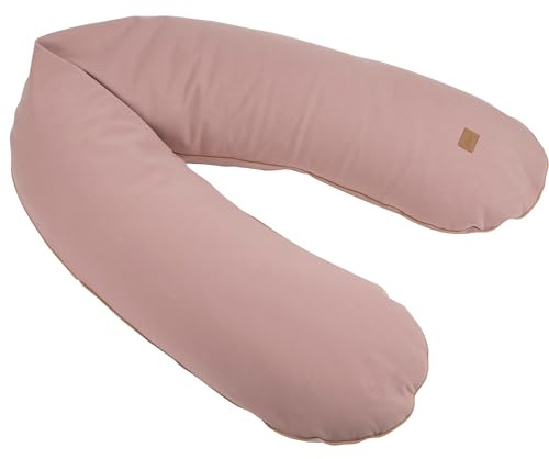 Béaba Cuscino Gravidanza & Allattamento XXL 180 cm, Cuscino Multifunzione Maternità, Supporto Corpo Intero, Microperle Silenziose, Sfoderabile & Lavabile, OEKOTEX, French Terry, Marshmallow