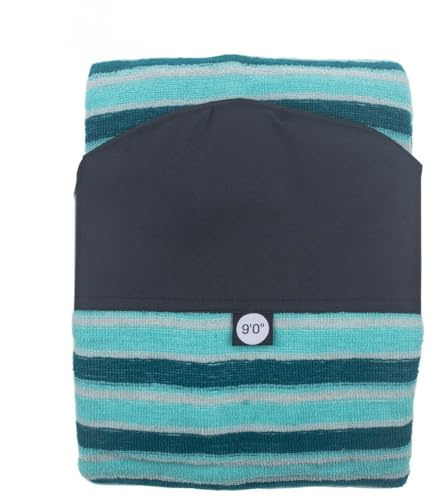HABHYUDP 9-Fuß-Surfen Longboard Rucksack Set Socken Runde Kappe Tasche Board Große Kapazität(Sea Green)