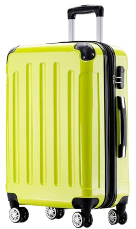 BEIBYE Zwillingsrollen 2048 Hartschale Trolley Koffer Reisekoffer Taschen Gepäck in M-L-XL-Set (Grün, M)