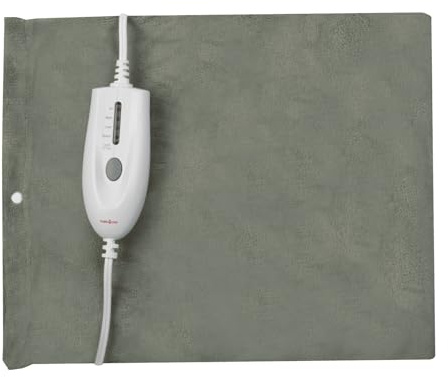 TheraCare Deluxe Heating Pad | Moist & Dry Heat | Four-Heat Settings | Sore Muscles | Soothing Warm Relief | Personal Size 12” x 15” | Safe, Automatic Shut Off
