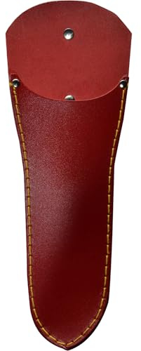 Jakoti Garden Hand Shear Holster (L29 x W10cm) – Red Leather, Ambidextrous, Belt Loop