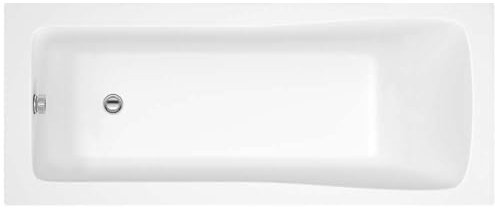 VeeBath Sophia Bathroom White Gloss Bath Single Ended Modern Acrylic Bathtub with Adjustable Feet - 1800 x 800mm