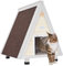 Petsfit Niche extérieure Triangulaire pour Chat avec Porte d'évacuation pour 1 à 2 Chats