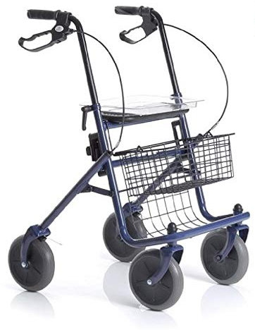 ROLLATOR IN ACCIAIO 4 RUOTE BLU cod.art. RP690B