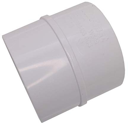 FLOPLAST White Solvent Weld 55mm (2 inch) Waste Pipe Coupling - Pack of 2