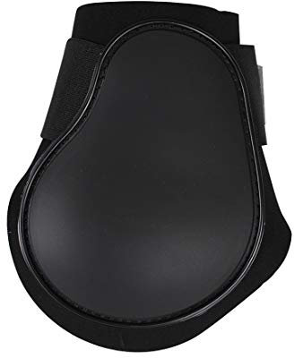 ARBO-INOX Streichkappen Hartschale Neopren Klettverschluss 12 Farben (Pony, schwarz)