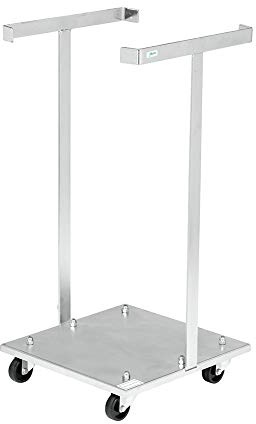Müllsackständer, fahrbar, mit Rollen, für 125 Ltr. Müllsäcke, Traglast: 30 kg - verzinkt
