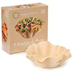 Unica Il Cestino di Pane, piatti di pane commestibili, Cestino Grande - 19 cm diametro, 18 cestini