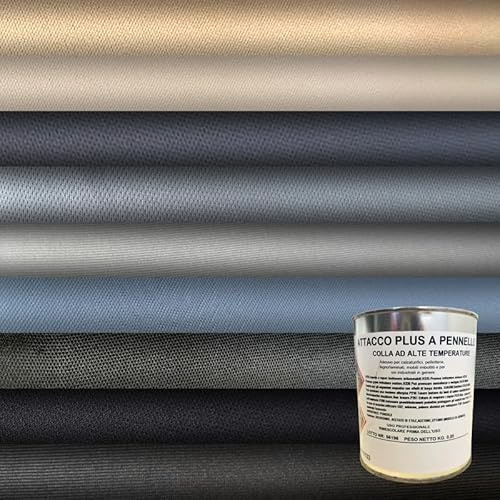 TENDEEVOLUTION Kit Ciel de Toit Voiture avec Colle au Pinceau, Tissus Ciel de Toit Voiture avec Mousse Assortie, Plusieurs Couleurs (1,50 X 4 + 2 Colle au Pinceau, Noir a Nid d'abeille)