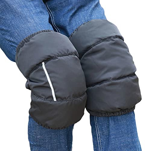 HGTRH Rodilleras Térmicas de Invierno Moto Ciclismo Anti-frío Impermeable, Rodilleras de Motocross Rodilleras Térmicas Cálido, Cálido para Piernas de Rodillas de Motocicleta Unisexo de Ciclismo 2 Pcs