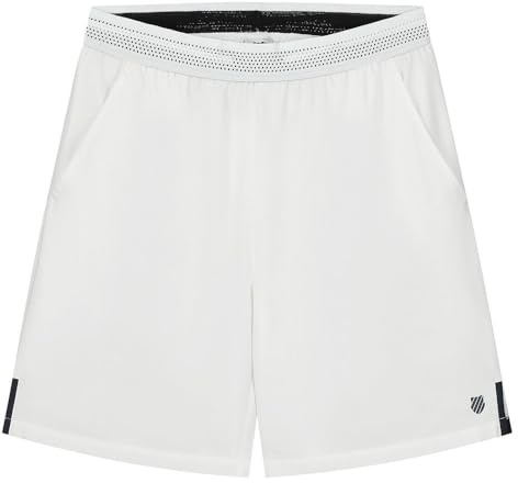 K-Swiss Herren Core Team 8`` Kurze Hose Shorts, weiß, L