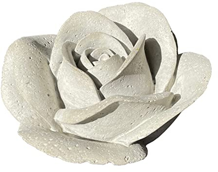 ZGM Betonfigur Rose ROSA - handgefertigte Dekoration für Garten und Haus