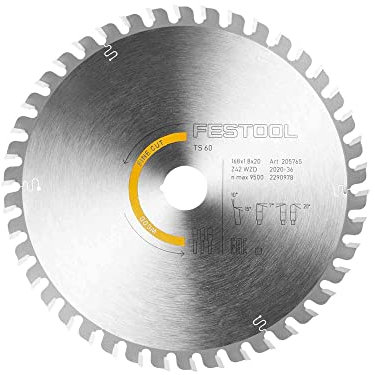 Festool Kreissägeblatt HW 168x1,8x20 WD42 WOOD FINE CUT