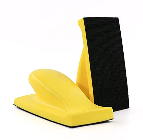 Rectangle Foam Sanding Block Hook Loop Hand Sponge Polishing Pad Holder Sandpaper Grinding Disc Backer Dust Free