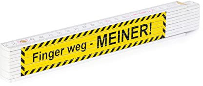 Zollstock bedruckt mit Finger weg - MEINER!