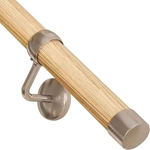 EAI Pine Silver Handrail Kit for Stairs, 3600mm, 3 Rails and 4 Brackets