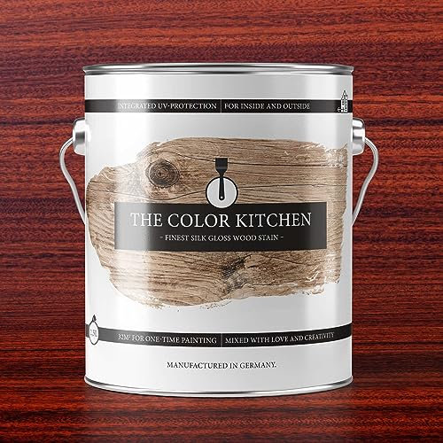 A.S. Création THE COLOR KITCHEN wetterfeste Premium Holzlasur für Innen und Außen, Farbton Palisander, seidenglänzend für optimalen Holzschutz, 2,5 L für 35 m² Anstrich