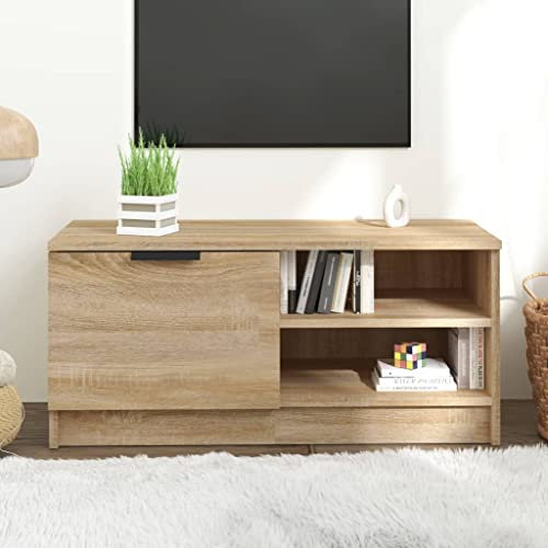 RAUGAJ Home & Garden TV-Schrank, Sonoma Eiche, 80 x 35 x 36,5 cm, Holz