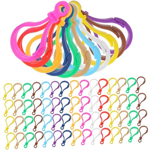DIYEAH 100 Piezas De Cierre De Pinza De Langosta Colorido Para Manualidades Ganchos De Conexión Para Pulseras Y Collares Accesorios De Joyería Duraderos