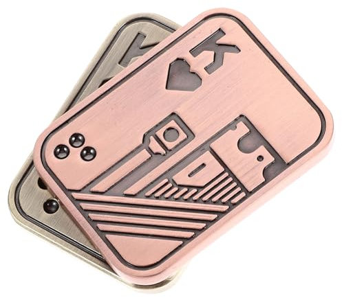HEMOTON 3stücke Metal Poker Fidget Spielzeug Druckkarten Schiebespielzeug Metall Perfektes Büro Und Reisespielzeug Stressbewältigung Geschenkidee Für Weihnachten Und Besondere Anlässe