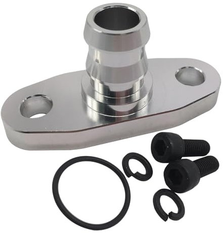Flangia di uscita scarico olio turbo, Flangia di scarico olio turbo - Kit di scarico 'olio per impieghi gravosi - Sostituzione ricambi auto, kit adattatore guarnizione flangia di scarico, au