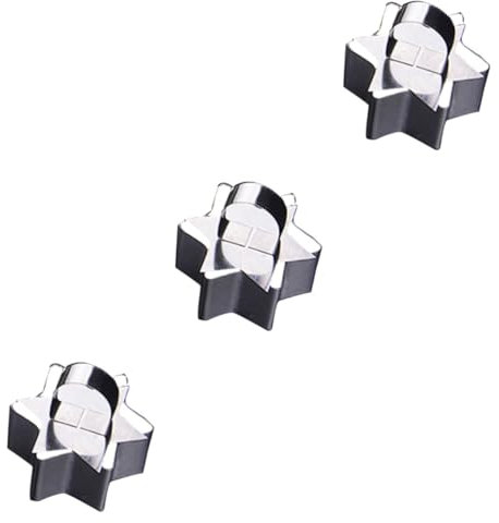 CAXUSD 3pcs Six-Pointed Steel Cake and Cookie Molds Pusher Non-deforming Baking Tools Fruits Vegetables and Sushi Decor Food-