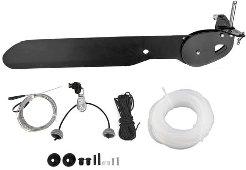 Gearwell Accessoire de canoë en Plastique Ensemble de gouvernail de girouette de Queue de gouvernail de Bateau de canoë Ensemble de gouvernail de girouette de Queue pour Kayaks de mer