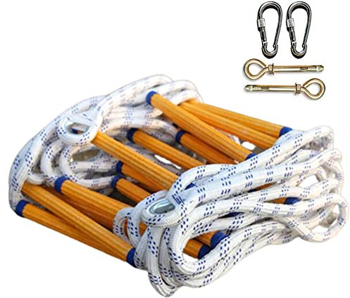 Emergency Fire Ladder Resistant Safety Rope Escape Ladder Fast to Deploy Easy to Use Compact & Lightweight/5M/16Ft (5M/16Ft)