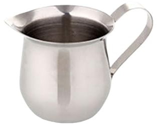 WENYOG Pot à Lait Tasse en Acier Inoxydable, mousseur à Lait, Tasse à café, Cappuccino, crème, Mousse de Lait, pichet à Mousse de Lait, Thermo Latte Art, 1 pièce(150ML)