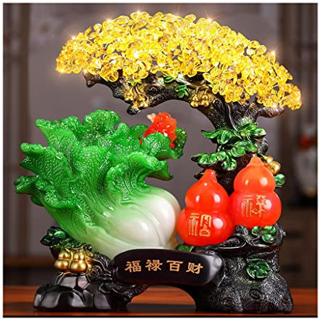 Arbre de Fortune en Cristal, Arbre à Argent, décoration de Bureau, Gourde Porte-Bonheur, Chou de Jade, résine, décoration de Magasin, Pendaison de crémaillère, Cadeau d'ouverture, Arbre Feng Shui
