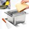 MINENICE Rouleau à beurre en acier inoxydable 1 l avec spatule - Rouleau à beurre rotatif - Distributeur de beurre - Pour pain de maïs, steaks dans la cuisine