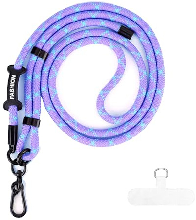 XFSRG Cordino per Cellulare Portatile Cinghia da Collo Intrecciata Regolabile con Patch Semplice e Portatile Catena Telefono per Viaggi Escursioni Uso Quotidiano
