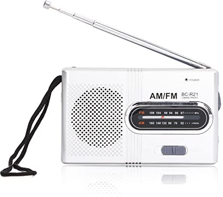 Radio digital portátil mini bolsillo con búsqueda manual, radio digital portátil AM FM, pequeña y liviana, equipada con función de memoria (BC-R21)