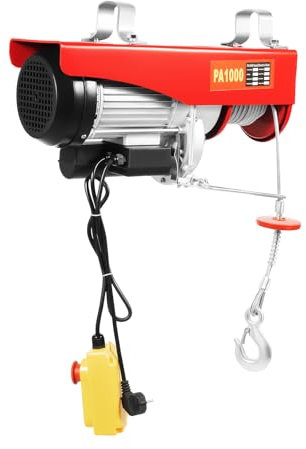 Treuil électrique 220 V - Treuil électrique 220 V - Treuil électrique - 12 m - Câble en acier - Protection double - Agriculture, atelier, construction de scène, montage de grue