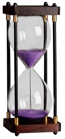 Retro 60 Minute Hourglass - Timer di sabbia per focus e gestione del | Classino decorativo per la sala da studio cucina da scrivania | Orologio creativo per il soggiorno ristorante per le vacanz