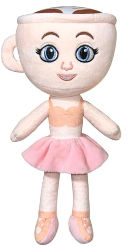 Yamobi Tung Sahur plysch, Tung Tung Tung Sahur plysch, ballerina brainrot samlarobjekt, ballerina cappuccino för barn vuxna (rosa)