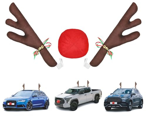 Cornes De Renne Pour Voiture | Décoration De Véhicule Cerf Pour Fêtes - Antillers Décoration Noël Pour Thème Renne Fête Golf Saison Chasse
