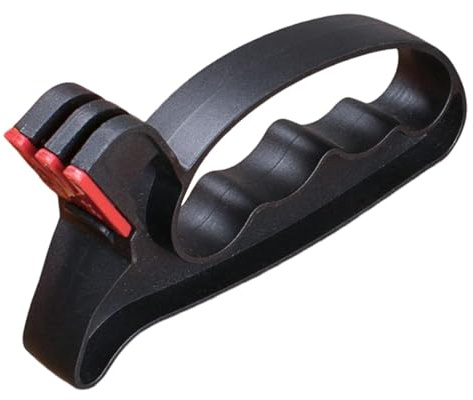 Affilatrice per per coltelli portatile - Set di scanalature per affilatura a doppio passaggio, fessura in carburo di tungsteno, superficie di finitura in ceramica, dispositivo compatto per la