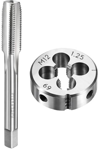 argtnayk macho de roscar M10×1, juego de machos y terrajas de 2 unidades, terrajas y machos de roscar afilados para mecanizado y trabajo manual profesional