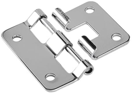 Serenophile Detachable Hook-Off Hinge for Instrument Cases and Flight Cases – Heavy-Duty Iron with Chrome Plating, 56 x 56 x 30.5 x 43.5 mm, 5.0 mm Mounting Holes, Silver