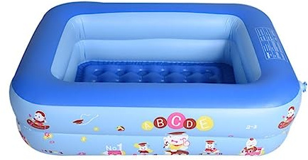 Outdoor Garden Pool Inflatable Hot Tubs Swimming Pool Home Garden Travel Portable Pools Summer Party(Blue,180 * 140 * 60cm)
