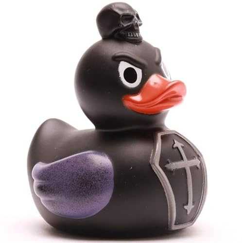 Duckshop I Badeente Grufti I Quietscheente I Quietscheentchen L: 8 cm I Geschenk für Gothic-Fans I Präsent für Sammler
