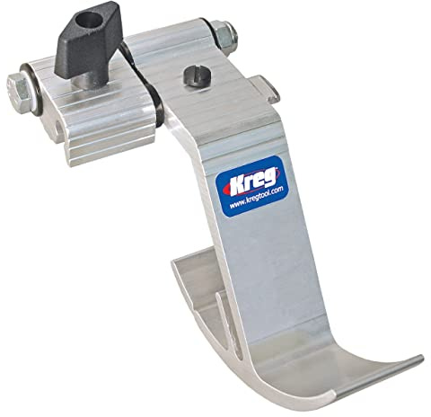 Kreg Swing Stop klappbarer Anschlag (KMS7801) für Kappsägen, Bandsägen, Tischkreissägen oder Frästische | Standard-Schwenkanschlag, der für eine schnelle, wiederholbare Materialpositionierung auf Schienen einklappt
