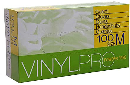 Icoguanti Guanti in Vinile Senza Polvere, Confezione da 100