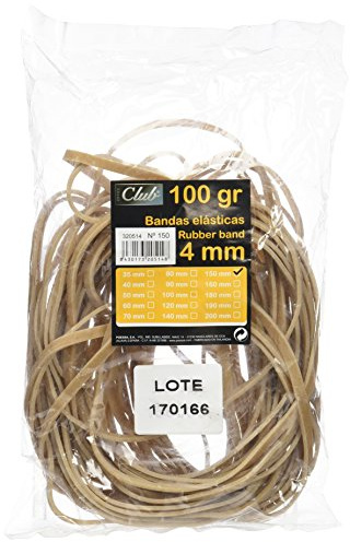 Bismark 152094 - Bolsa con gomas elásticas, 15 x 0.4 cm, 100 gr