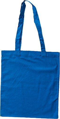 Nashville print factory Baumwollbeutel auch mit Druck | Logo | Werbung | Tragetasche Tasche Beutel Stoffbeutel Baumwolltasche (lange Henkel - 25 Beutel, Blau - unbedruckt)