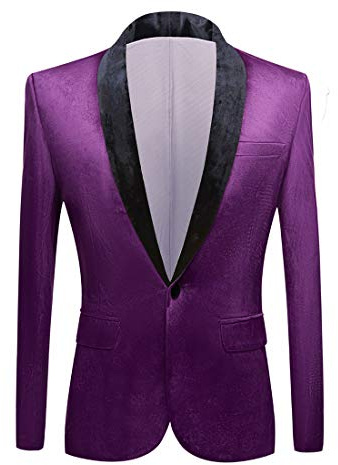 PYJTRL herrmode sammet kostym jacka smal passform blazers