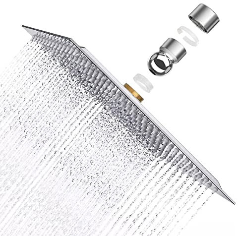 8 Zoll(20x20cm) Regendusche Duschkopf Edelstahl AISI304 Regenbrause Anti-Kalk-Düsen Duschkopf Regenduschkopf Quadratisch