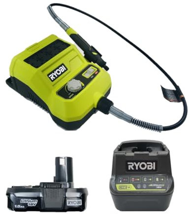 Ryobi Herramienta giratoria inalámbrica ONE+ de 18 voltios con batería y cargador, (sin embalaje al por menor, empaquetado a granel).